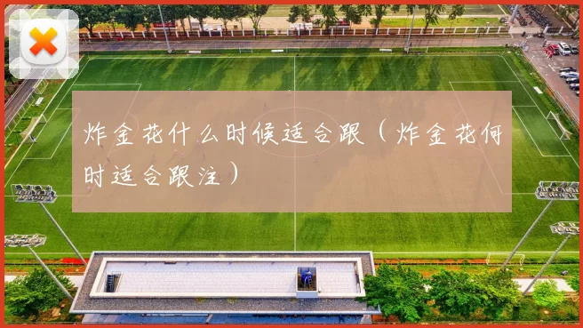 炸金花什么时候适合跟（炸金花何时适合跟注）